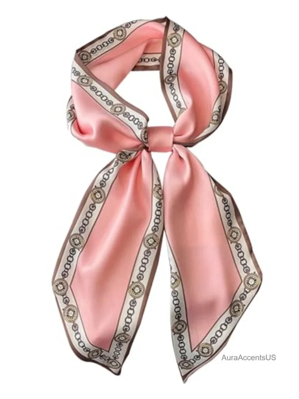 Satin Silk Feel Square Head Scarf Neck Scarf for Bag Decor
